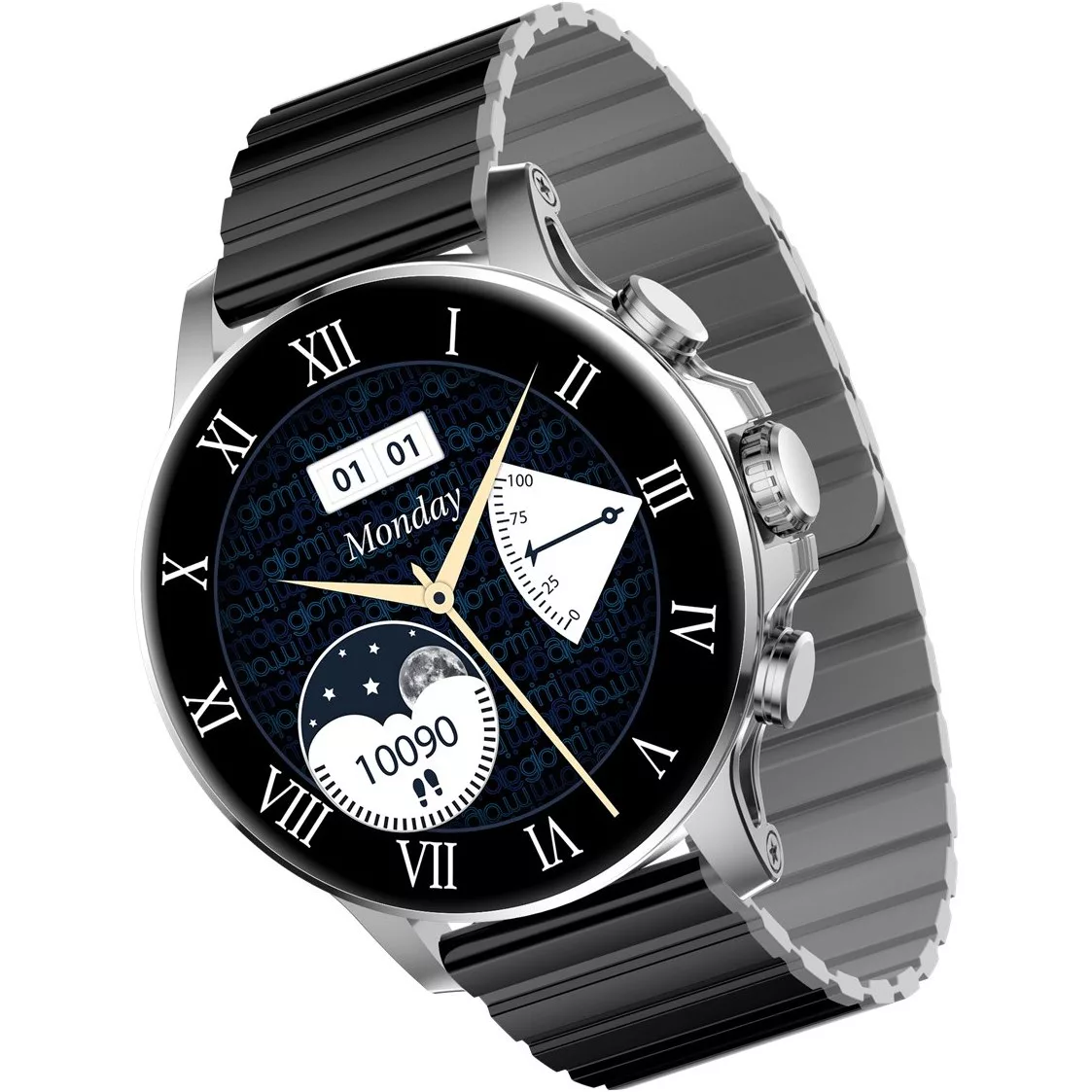 ساعت هوشمند گلوریمی مدل M2 MAX LTD دارای قابلیت های کنترل موسیقی (Music Player)، قابلیت مکالمه از طریق بلوتوث، قابلیت تغییر طرح ساعت یا تم، صفحه همیشه روشن (Always-on Display) بند سیلیکون