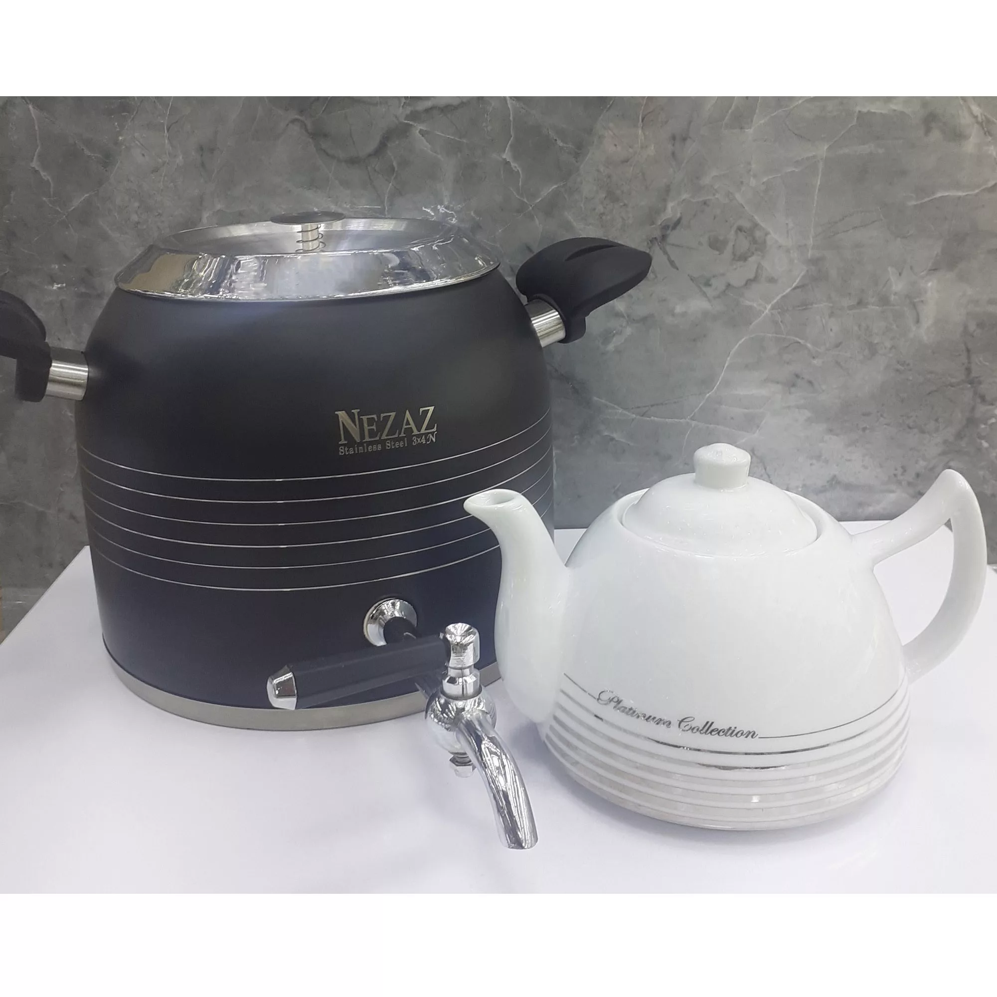 ست کتری و قوری نزاز مدل قالب ترک