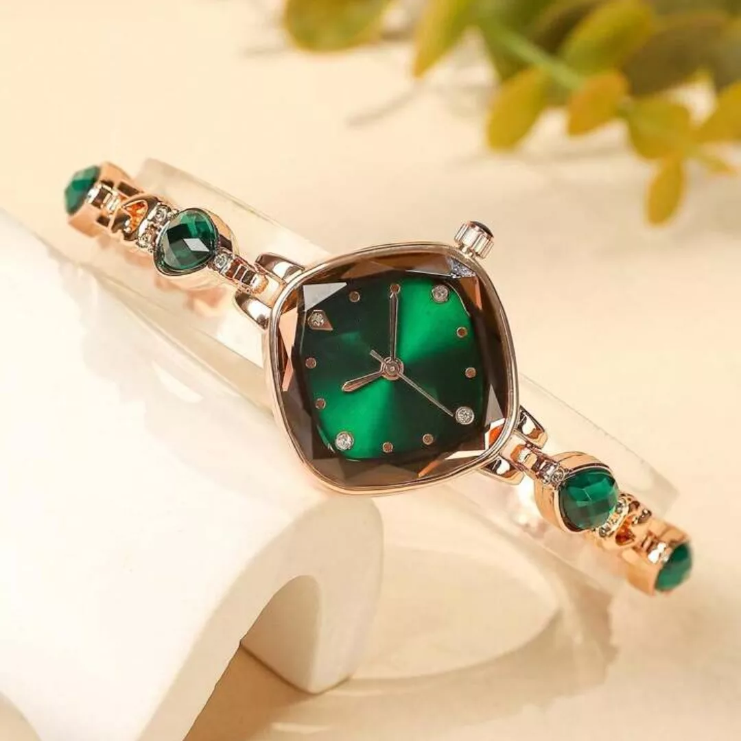 ساعت مچی عقربه ای زنانه مدل کوارتز مدل جواهری نگین دار کد 3