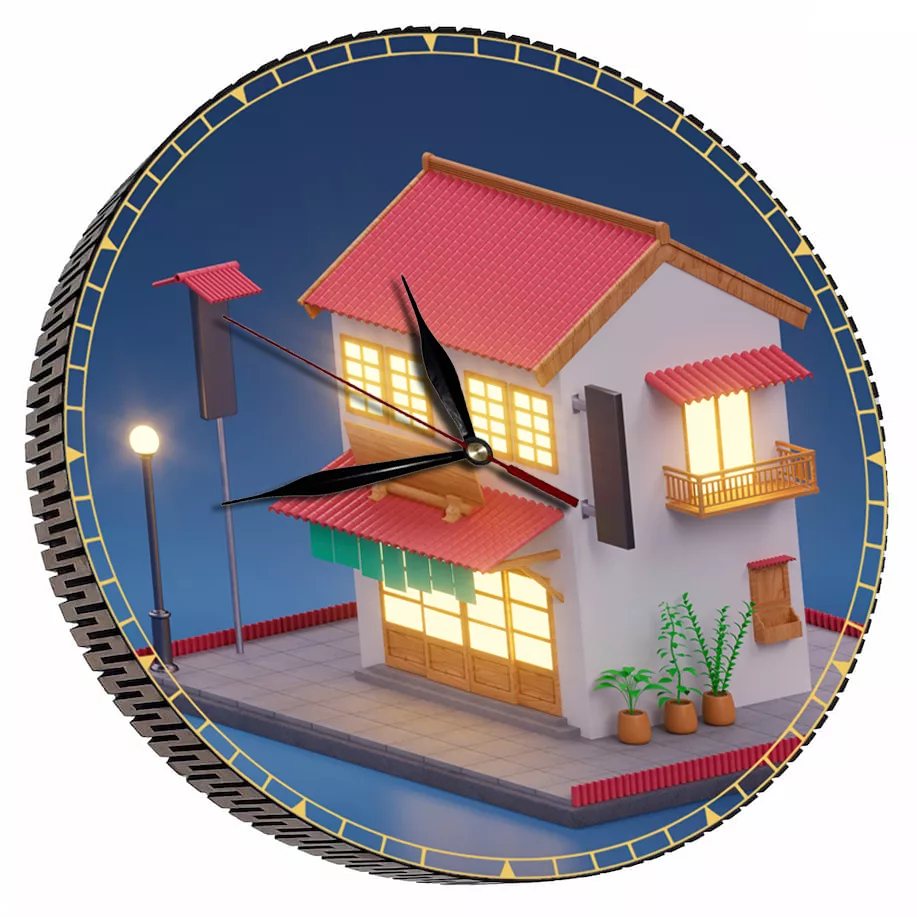 ساعت دیواری مدل کلبه