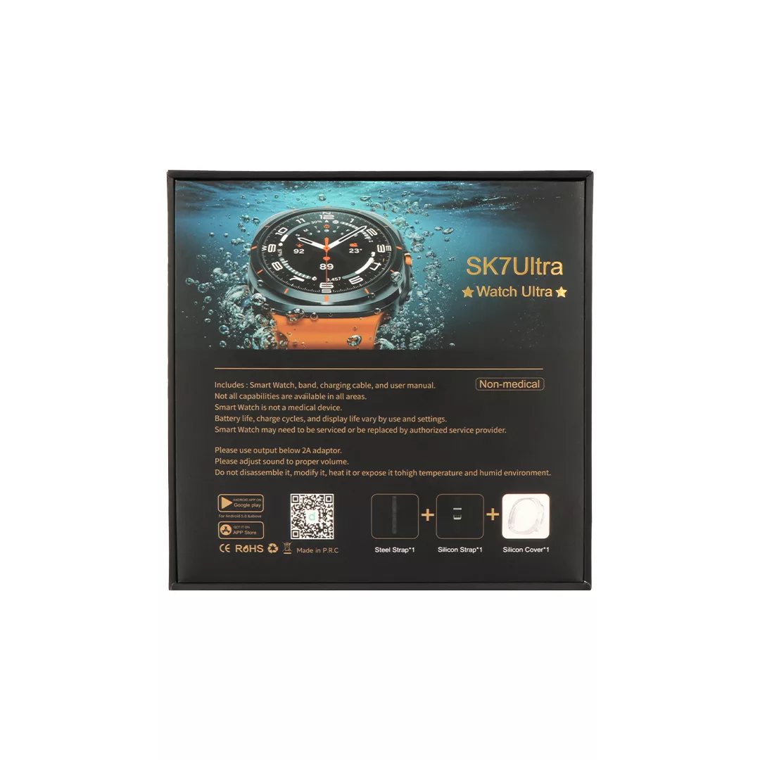 ساعت مچی هوشمند 1.3 اینچ لومینکس مدل SK7 ultra با بند سیلیکونی و فلزی