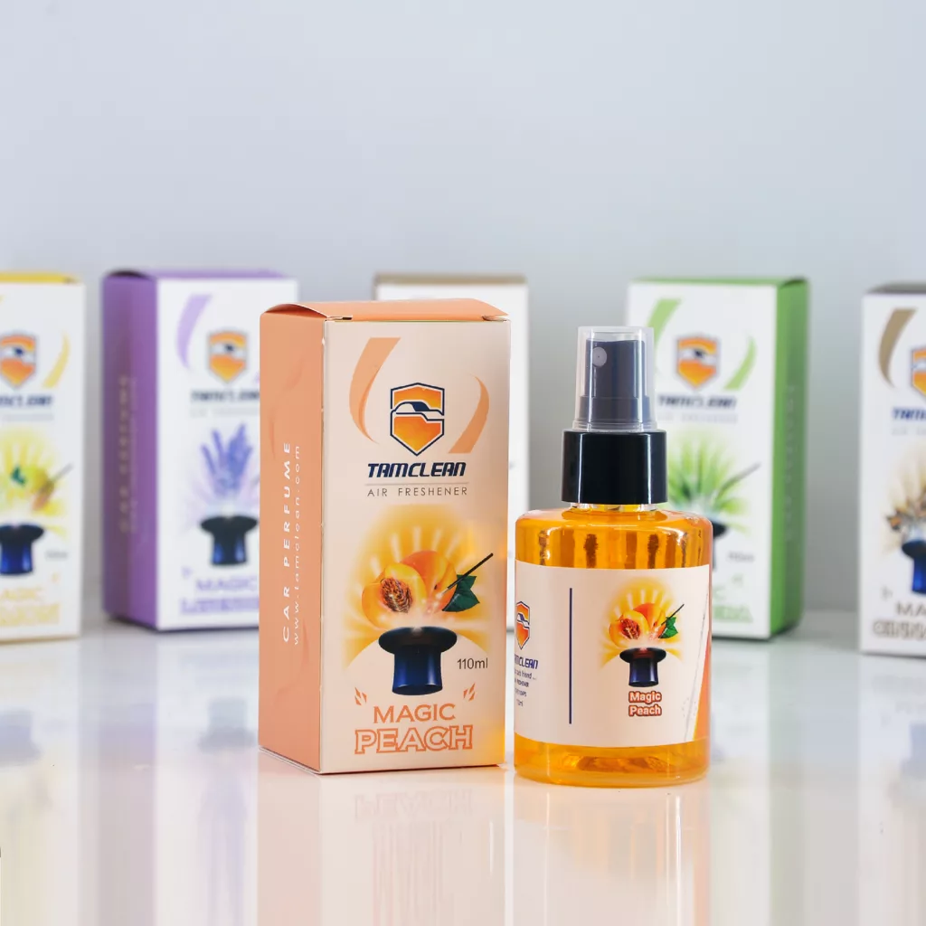 اسپری خوشبو کننده خودرو تام کلین مدل مجیک پیچ کد TC-FL110NPS حجم 110 میلی لیتر