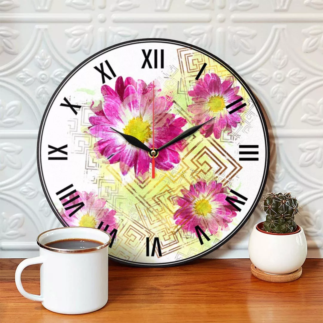 ساعت دیواری مدل 1167 طرح گل