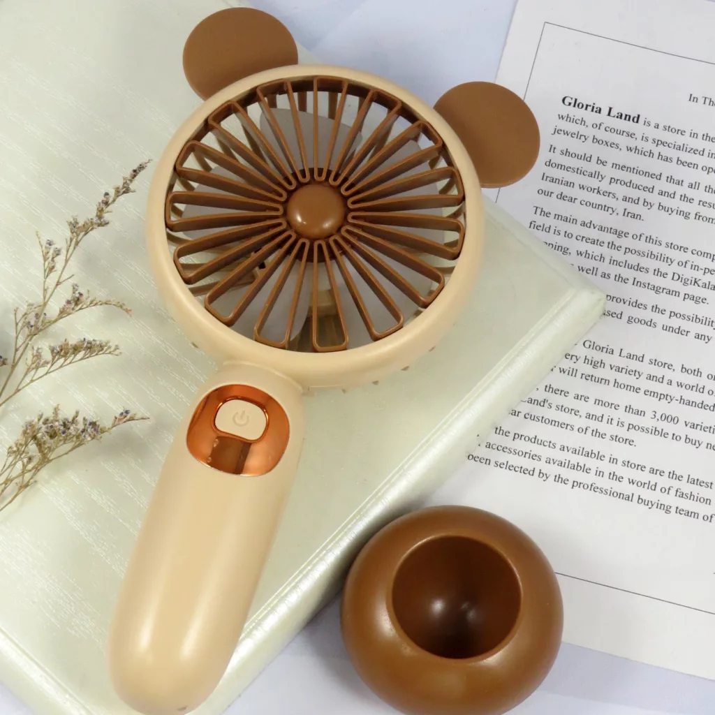 پنکه همراه مدل دستی و رومیزی کد GLnd00014 ظرفیت 500 میلی آمپر ساعت