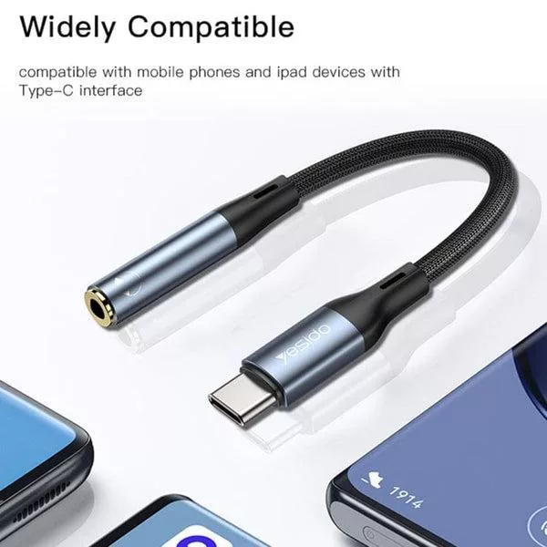 مبدل USB-C به جک 3.5 میلی متری یسیدو مدل YAU-38