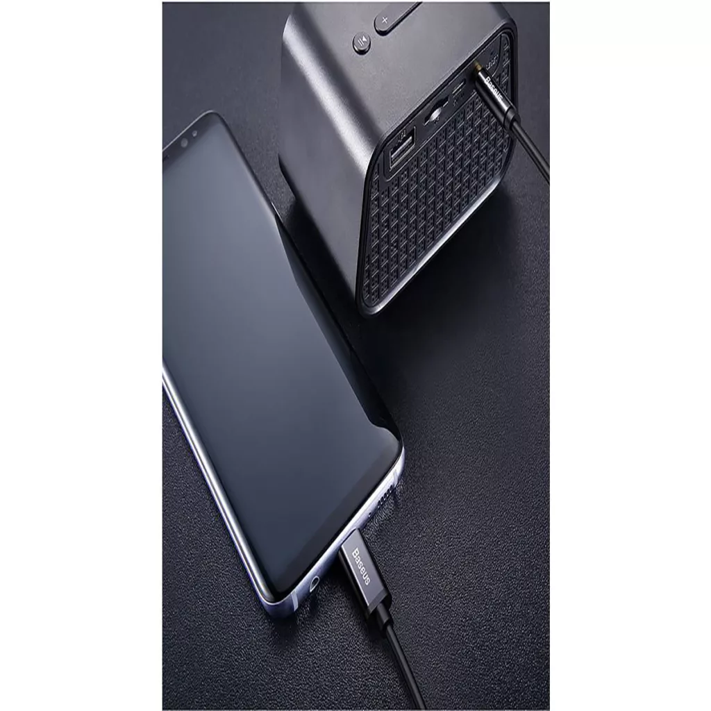 کابل تبدیل USB-C به AUX باسئوس مدل CAM01 طول 1.2 متر