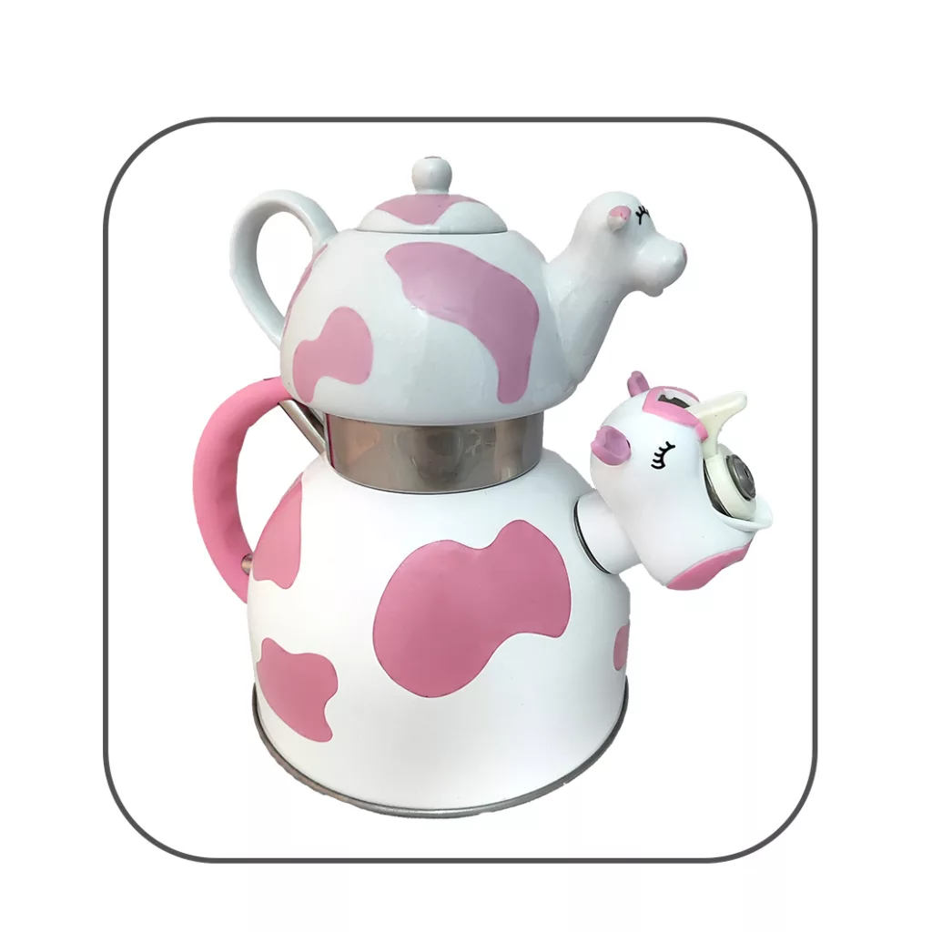 ست کتری و قوری طرح گاو