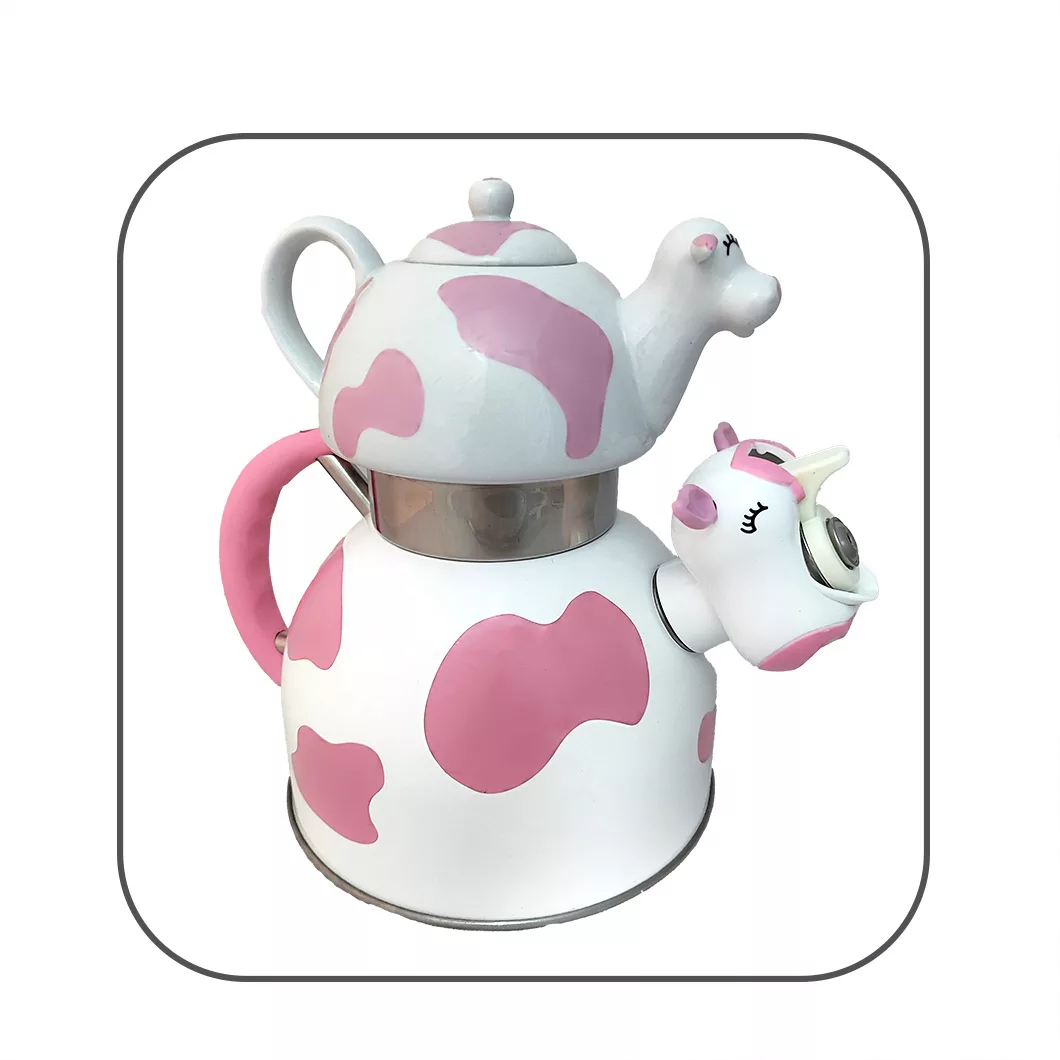 ست کتری و قوری طرح گاو