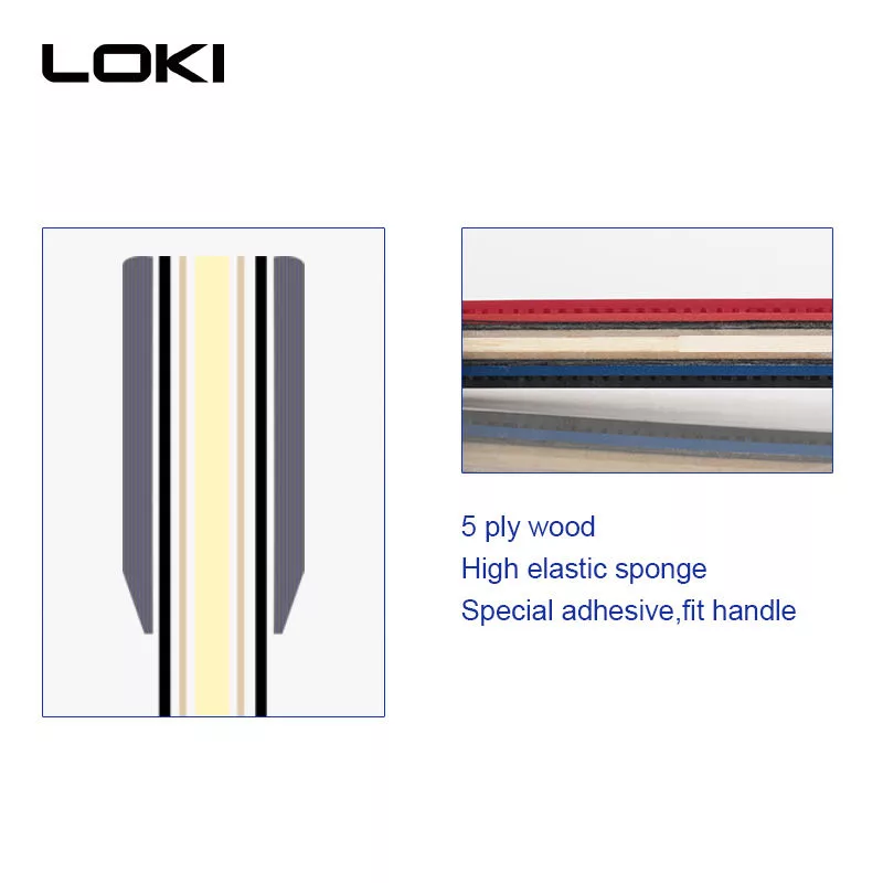 راکت پینگ پنگ لوکی مدل 2 ستاره کربنی کد 52