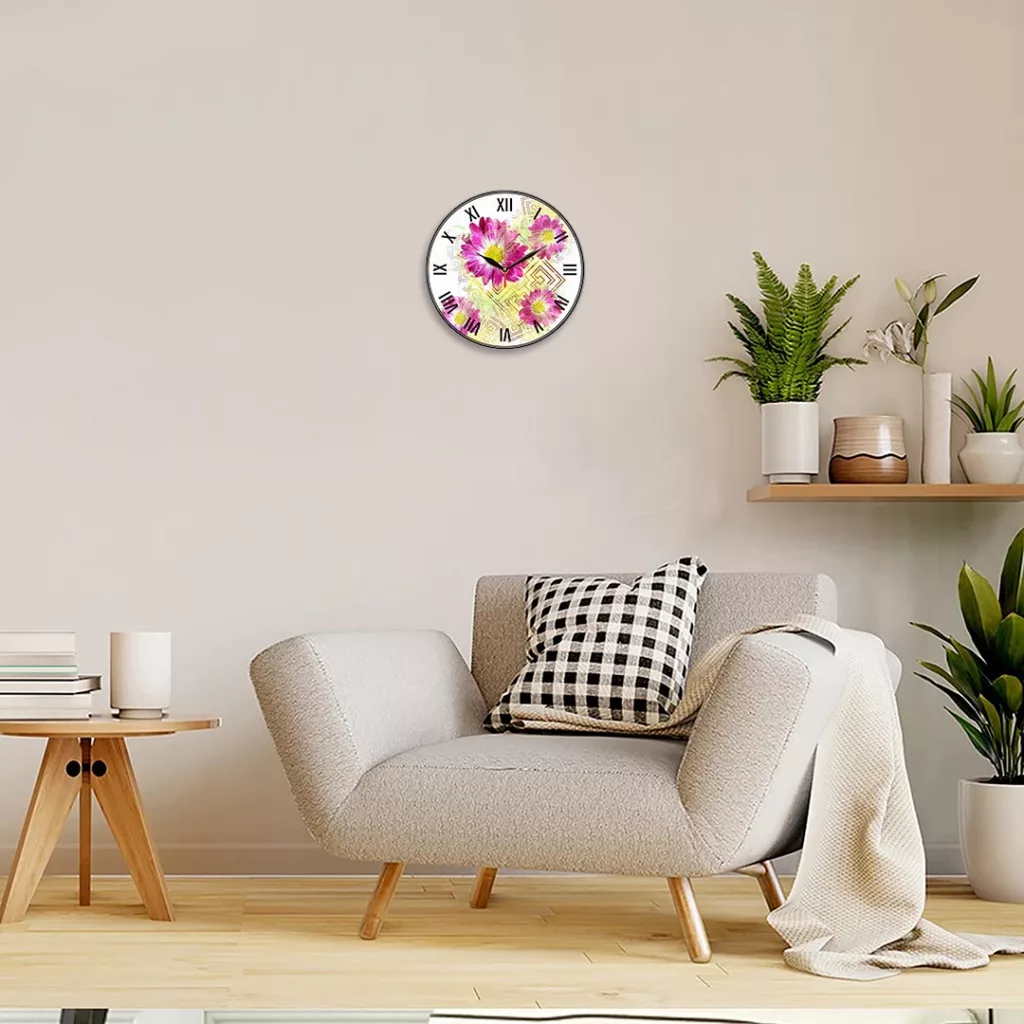 ساعت دیواری مدل 1167 طرح گل