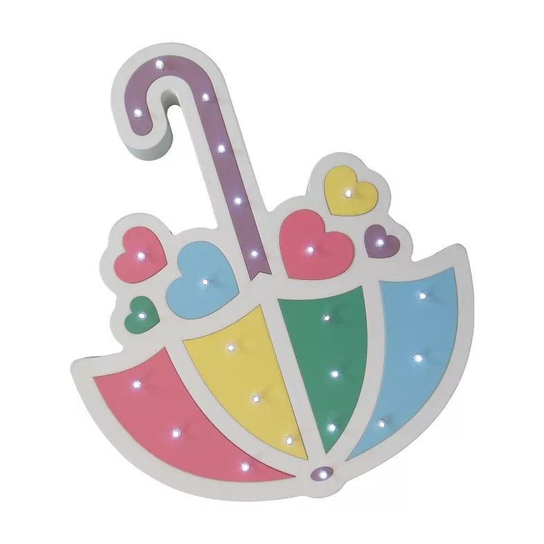 چراغ خواب اتاق کودک مدل چتر پر قلب