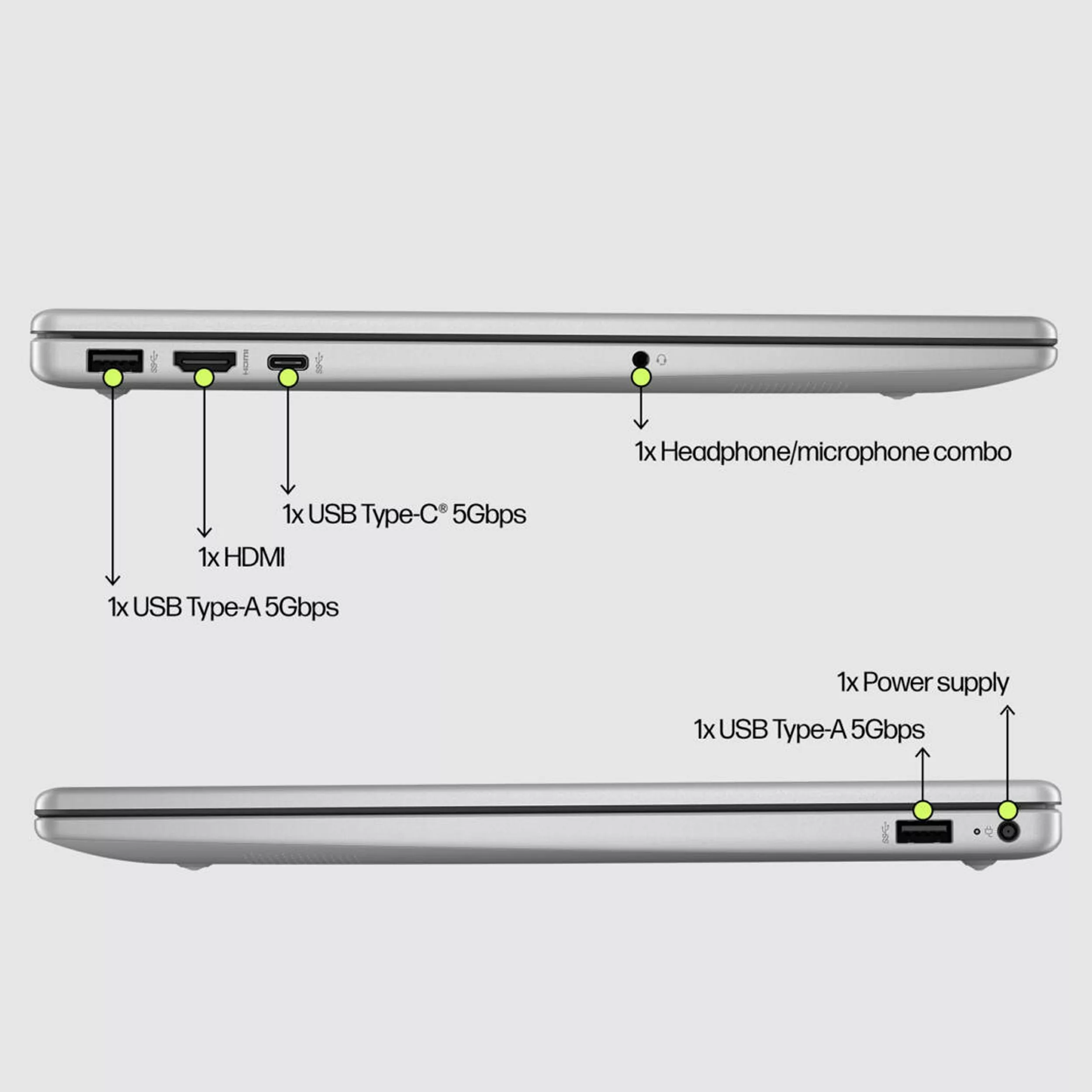 لپ تاپ 15.6 اینچی اچ‌ پی مدل fd0123dx-i3 1315U-8GB DDR4 3200MHz-256GB SSD-Touch-W