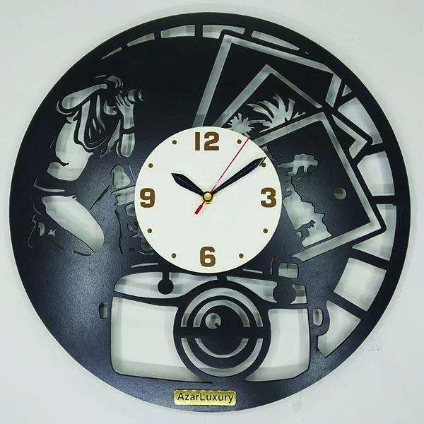 ساعت دیواری آذرلاکچری طرح آتلیه عکاسی کدat02