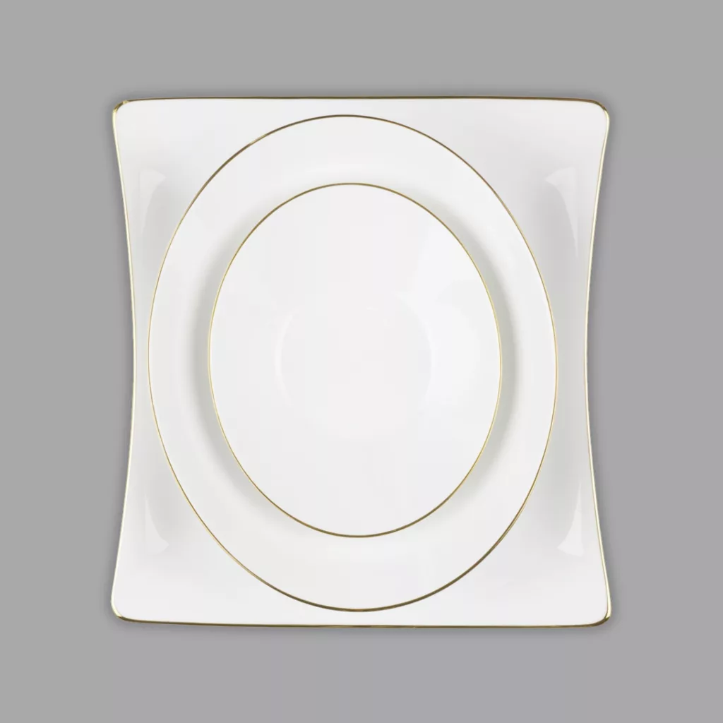 سرویس غذاخوری 30 پارچه 6 نفر چینی زرین ایران مدل وینچی سمن درجه عالی