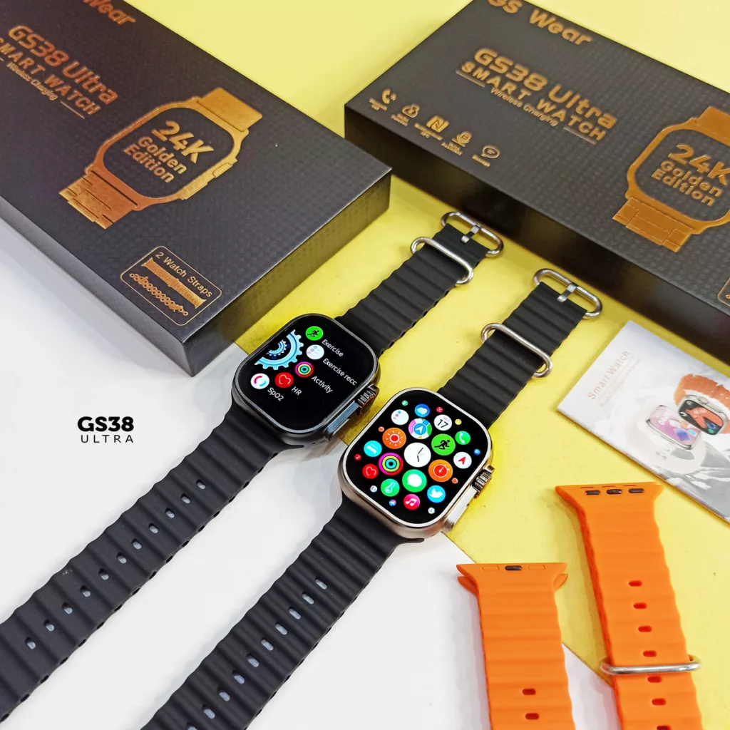 ساعت هوشمند ۴۹ میلی‌متری مدل GS38 ULTRA با دو بند سیلیکونی