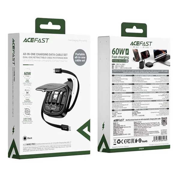 کابل تبدیل USB-C ایس فست مدل J3 طول 0.9 متر