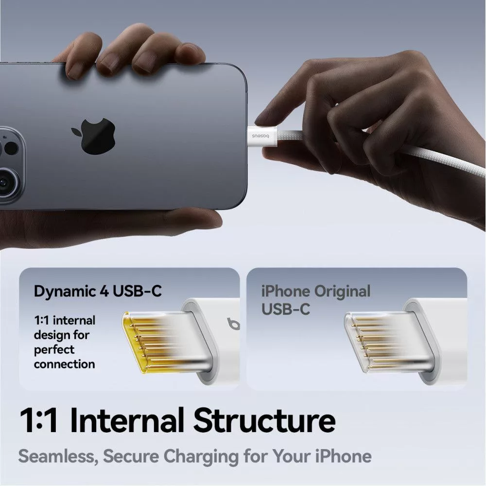 کابل تبدیل USB-C بیسوس مدل Dynamic 4 Series 100W طول 2 متر