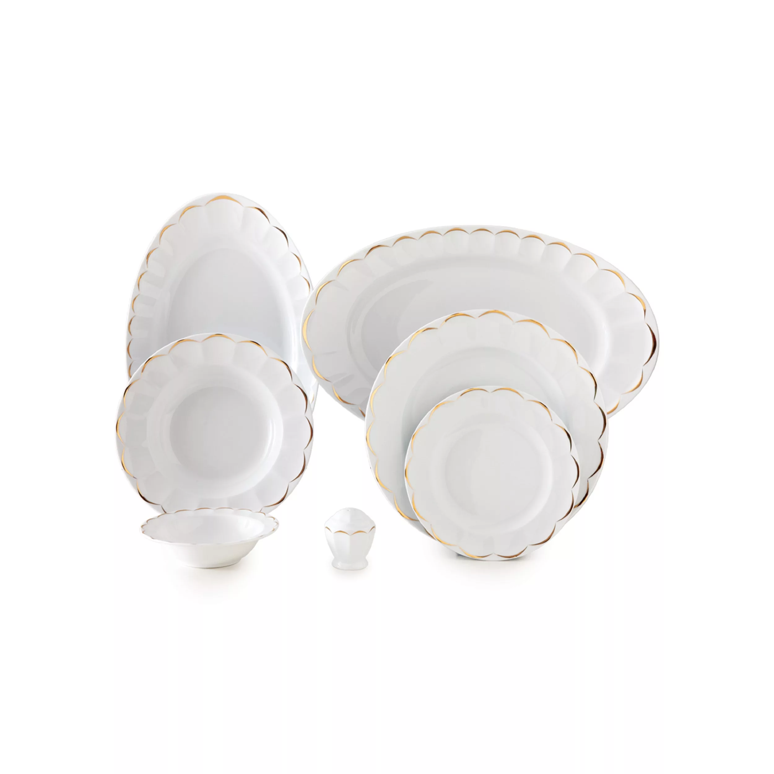 سرویس غذاخوری 29 پارچه چینی زرین ایران سری نئو کلاسیک مدل نارسیس درجه یک