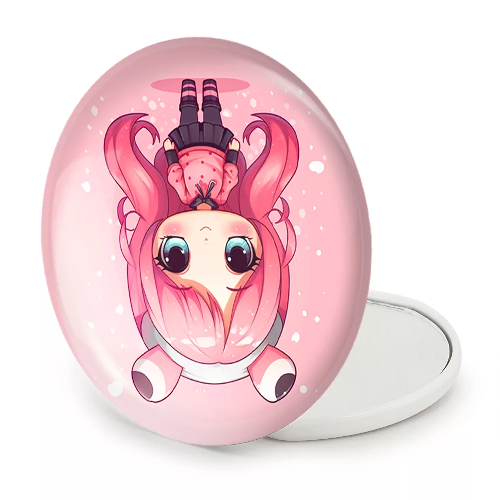 آینه جیبی خندالو طرح دخترانه (Girlish) مدل تاشو کد 36875