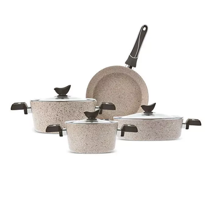 سرویس قابلمه و تابه بیو گرانیت 7 پارچه کاراجا مدل Lungo