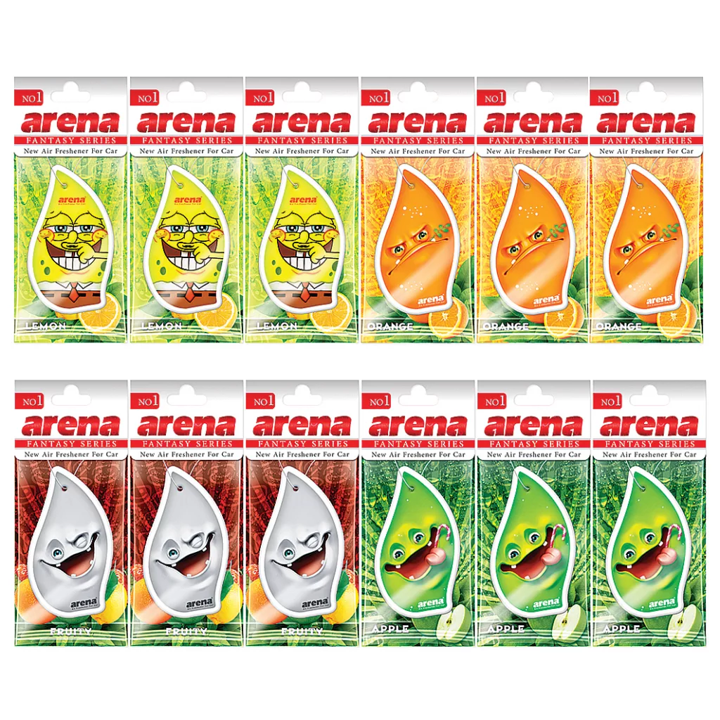 خوشبوکننده خودرو آرنا مدل کارتی مجموعه 12عددی