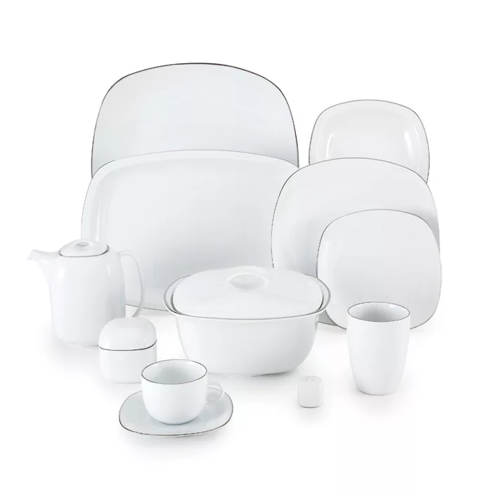 سرویس غذاخوری 98 پارچه چینی زرین ایران مدل سری کواترو سمن درجه عالی