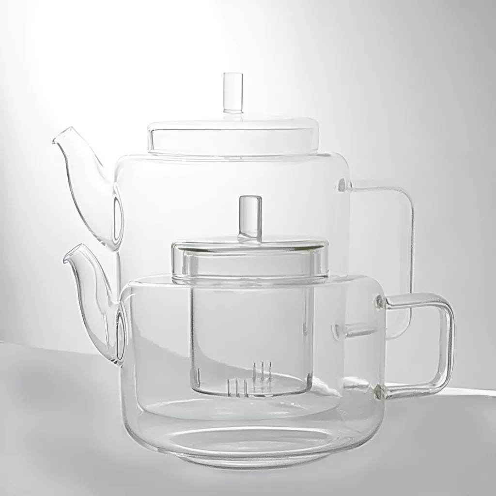 ست کتری و قوری مدل شیشه ای کد prx-2+1.2