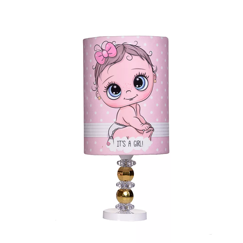 آباژور رومیزی اتاق کودک مدل دختر نوزاد