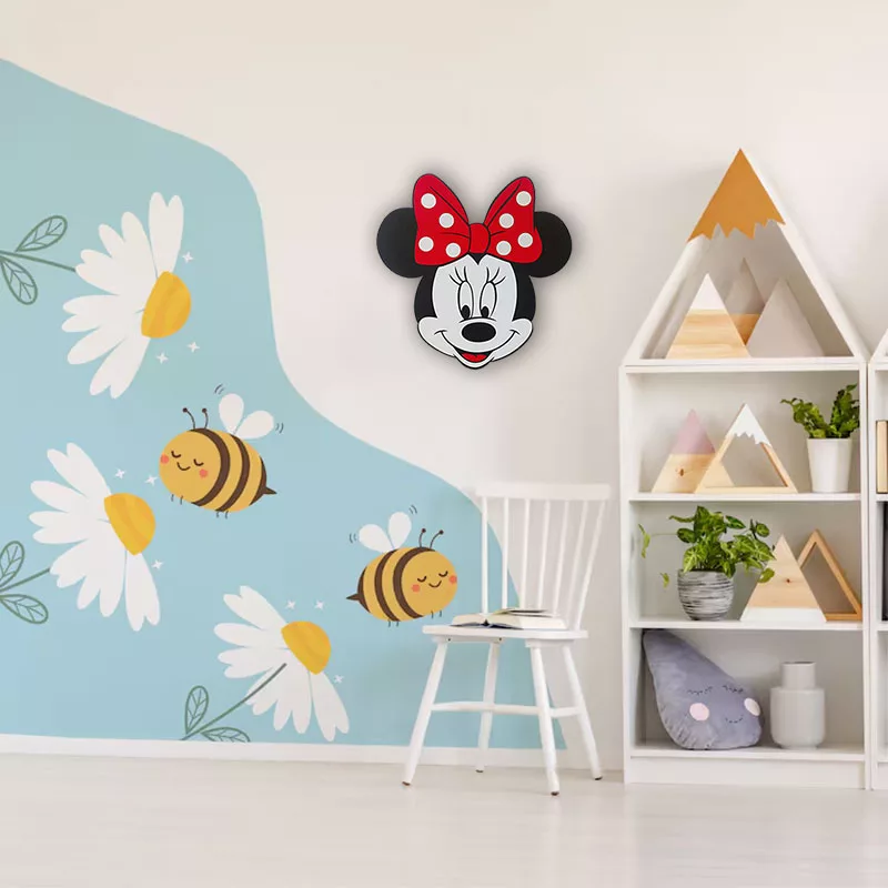 چراغ خواب اتاق کودک سان لیزر طرح مینی موس مدل ریموت دار