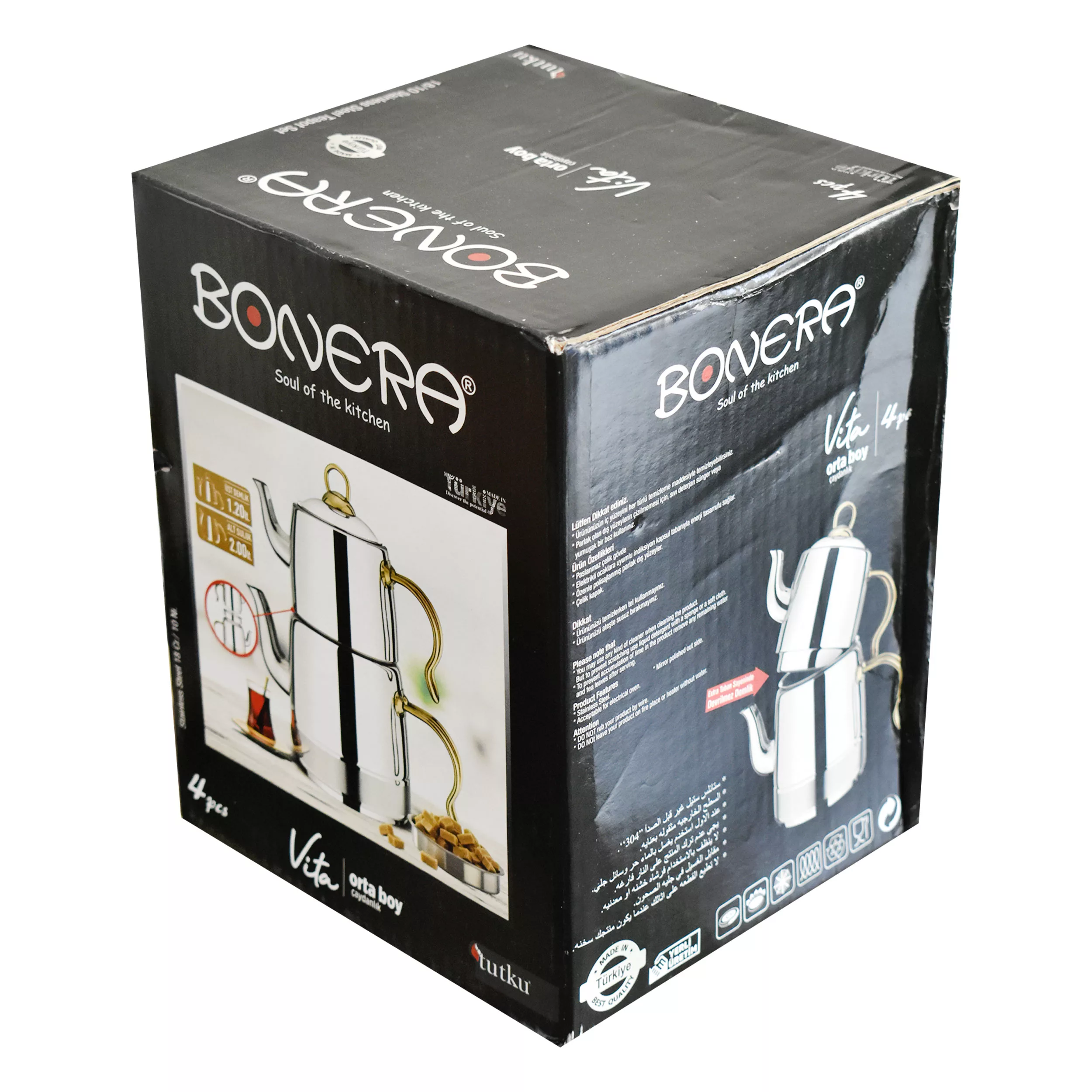 ست کتری و قوری بونرا مدل Vita - Orta Boy