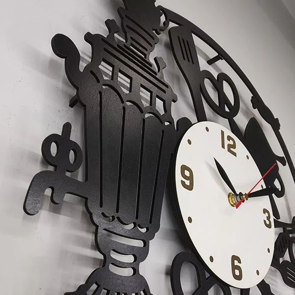 ساعت دیواری آذرلاکچری طرح آشپزخانه کد001