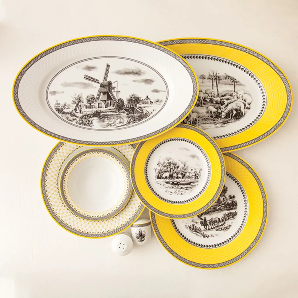 سرویس غذاخوری 28 پارچه 6 نفر چینی زرین ایران مدل رادیانس ویلیج درجه 3