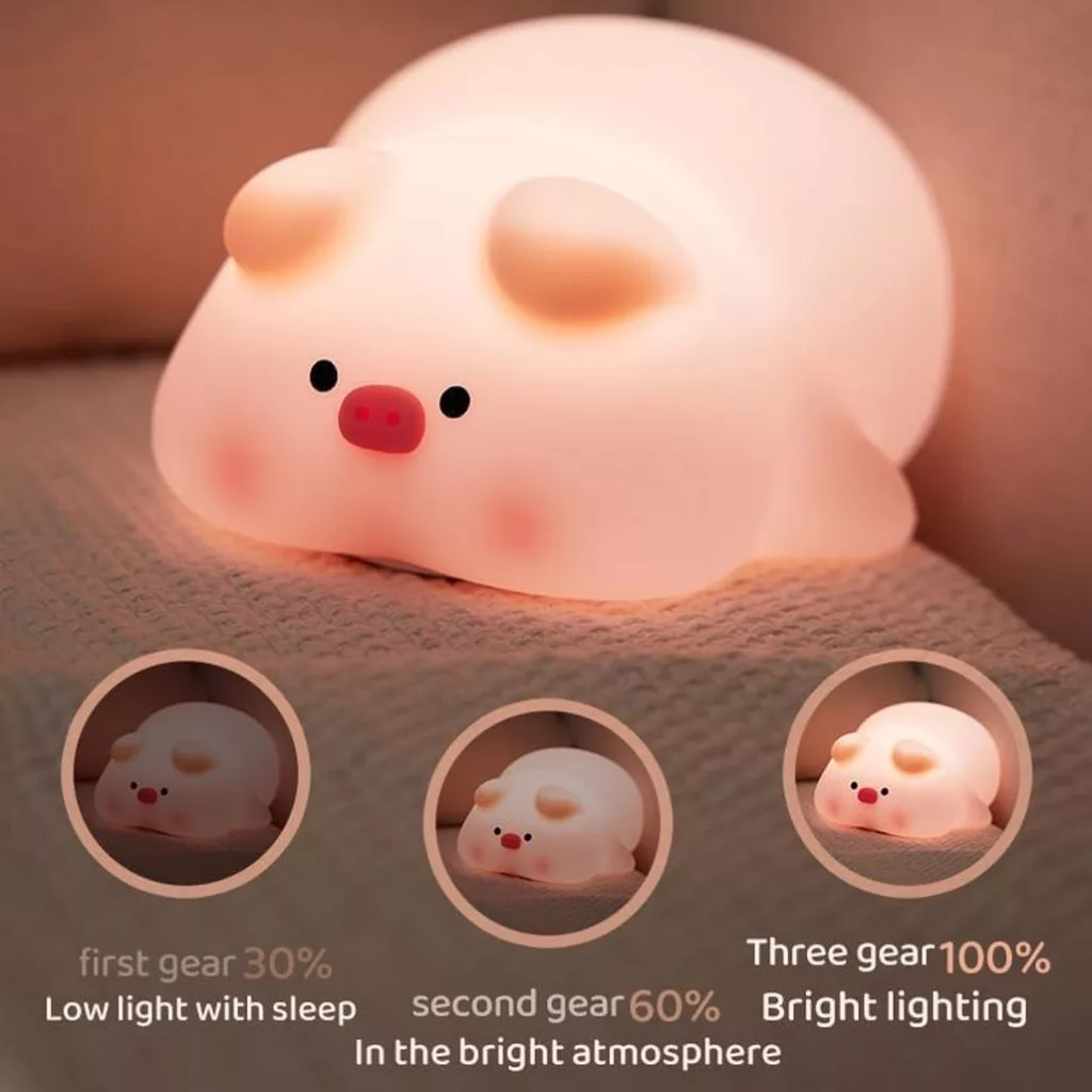 چراغ خواب اتاق کودک مدل خوک خوابیده