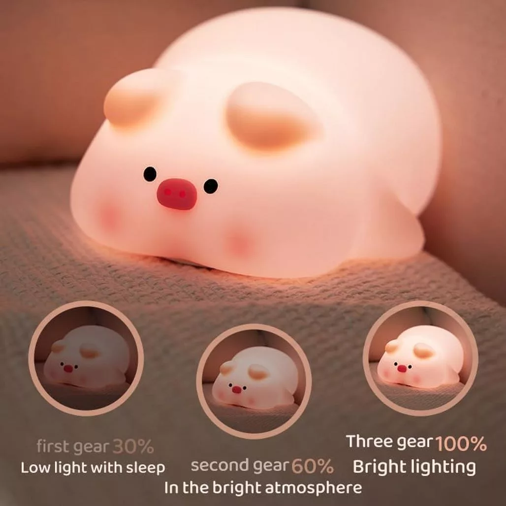 چراغ خواب اتاق کودک مدل خوک خوابیده