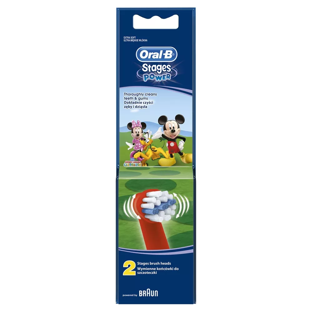 سری یدک مسواک برقی کودکان اورال-بی مدل stage power بسته 2 عددی