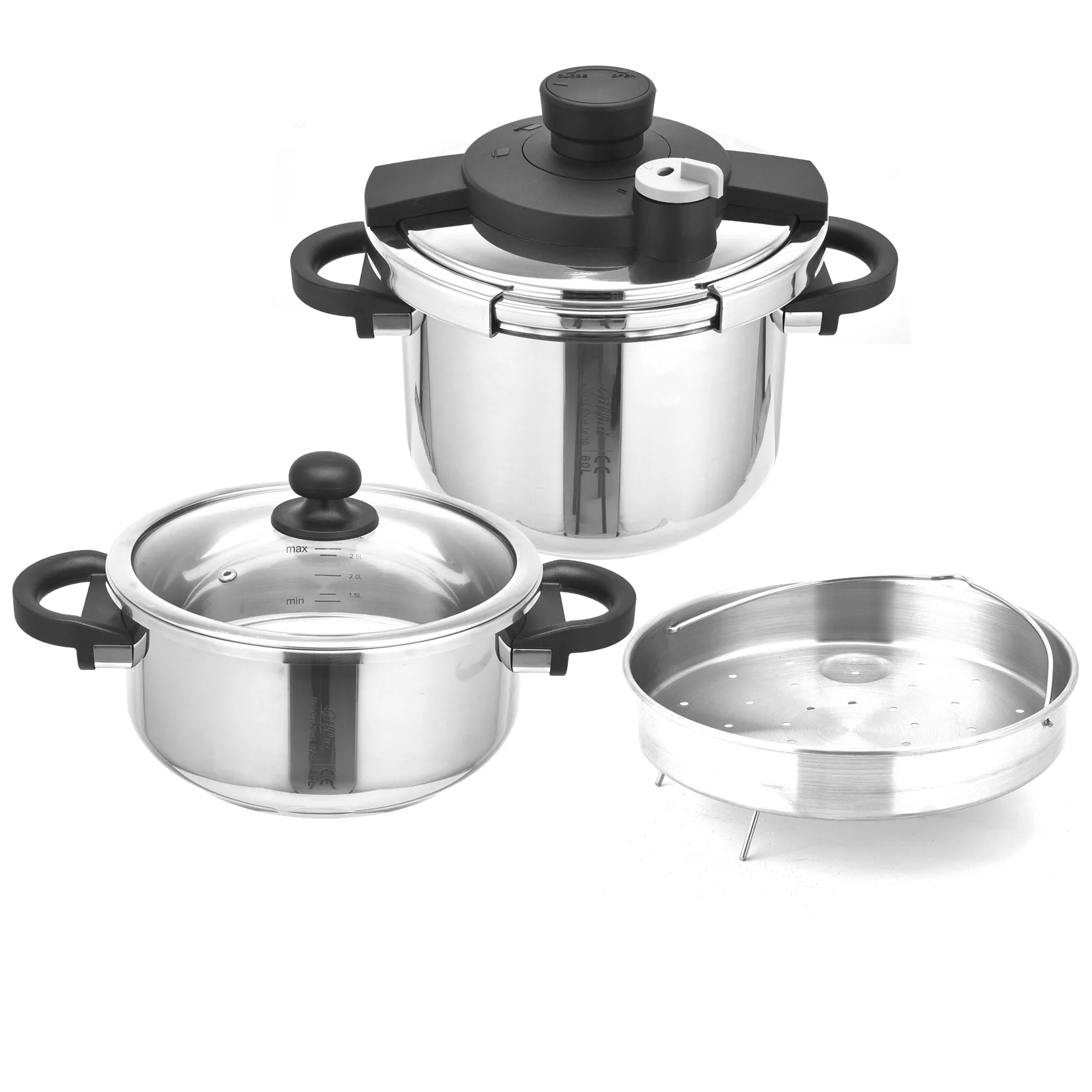 زودپز دوقلو جی فی نی مدل 01 گنجایش 6 و 4 لیتر