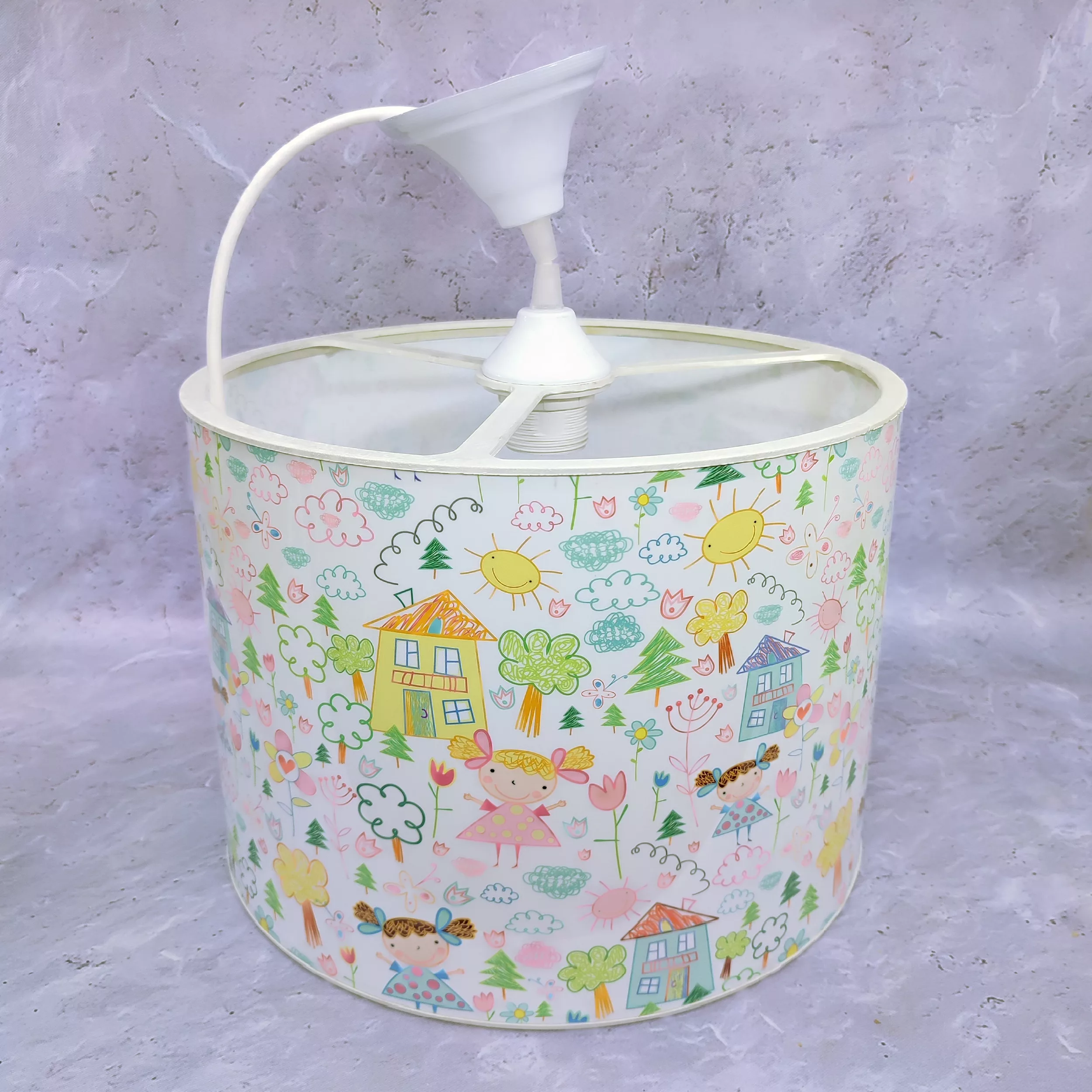 لوستر کودک مدل نقاشی دختر و جنگل