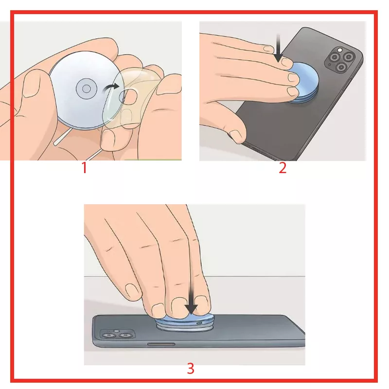 پایه نگهدارنده گوشی موبایل پاپ سوکت وایکینگ قاب مدل قلب طرح پلنگی