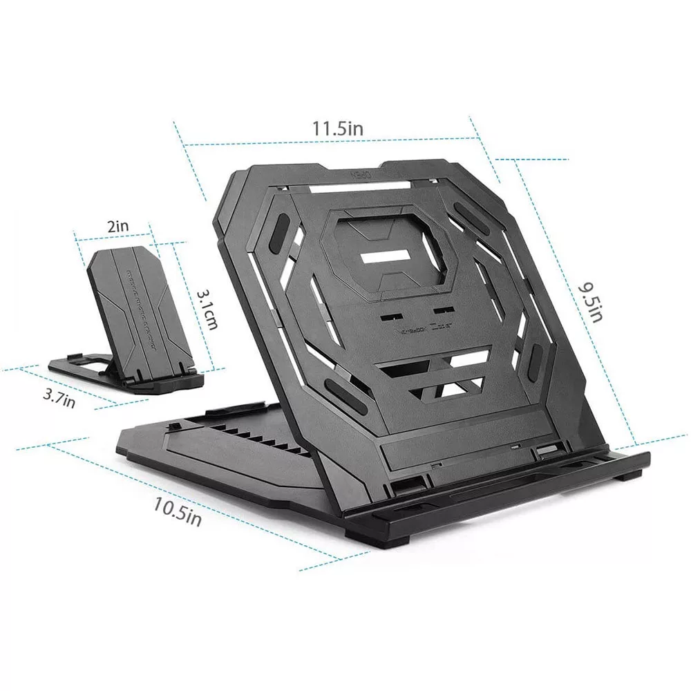 پایه خنک‌کننده لپ‌تاپ کول کلد مدل T3 به همراه هولدر موبایل