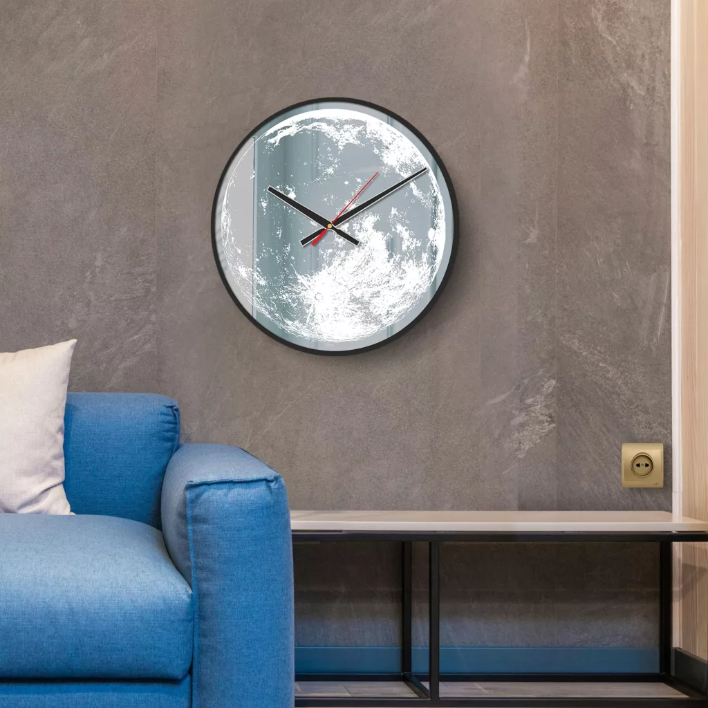 ساعت دیواری سایان هوم مدل ساعت آینه ای طرح ماه G45