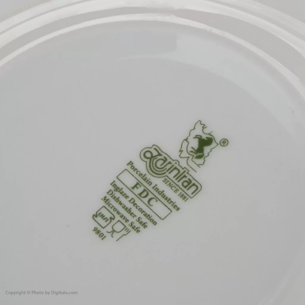 سرویس غذاخوری 28 پارچه 6 نفر چینی زرین ایران مدل ایتالیا اف نورا درجه عالی