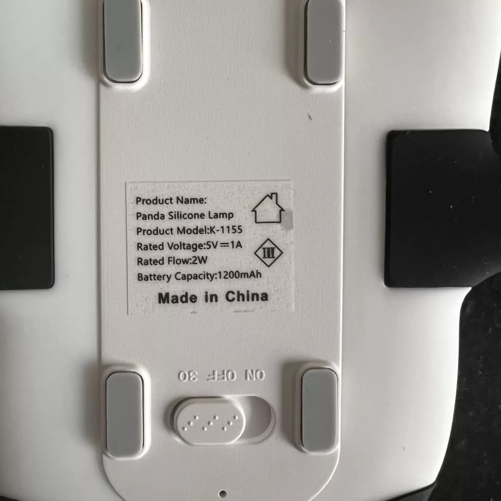 چراغ خواب اتاق کودک مدل panda