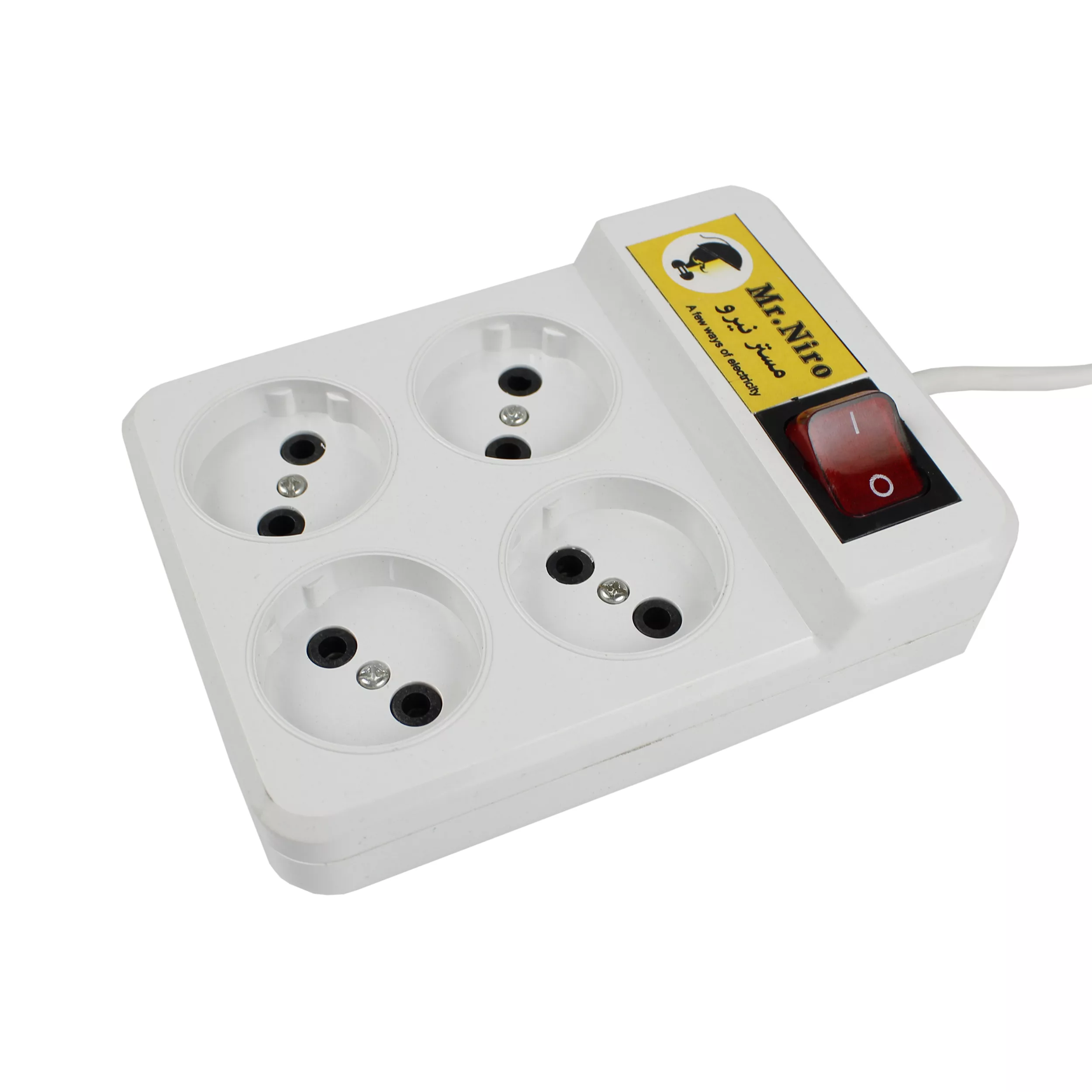 چند راهی برق مستر نیرو مدل چهار خانه کد 045