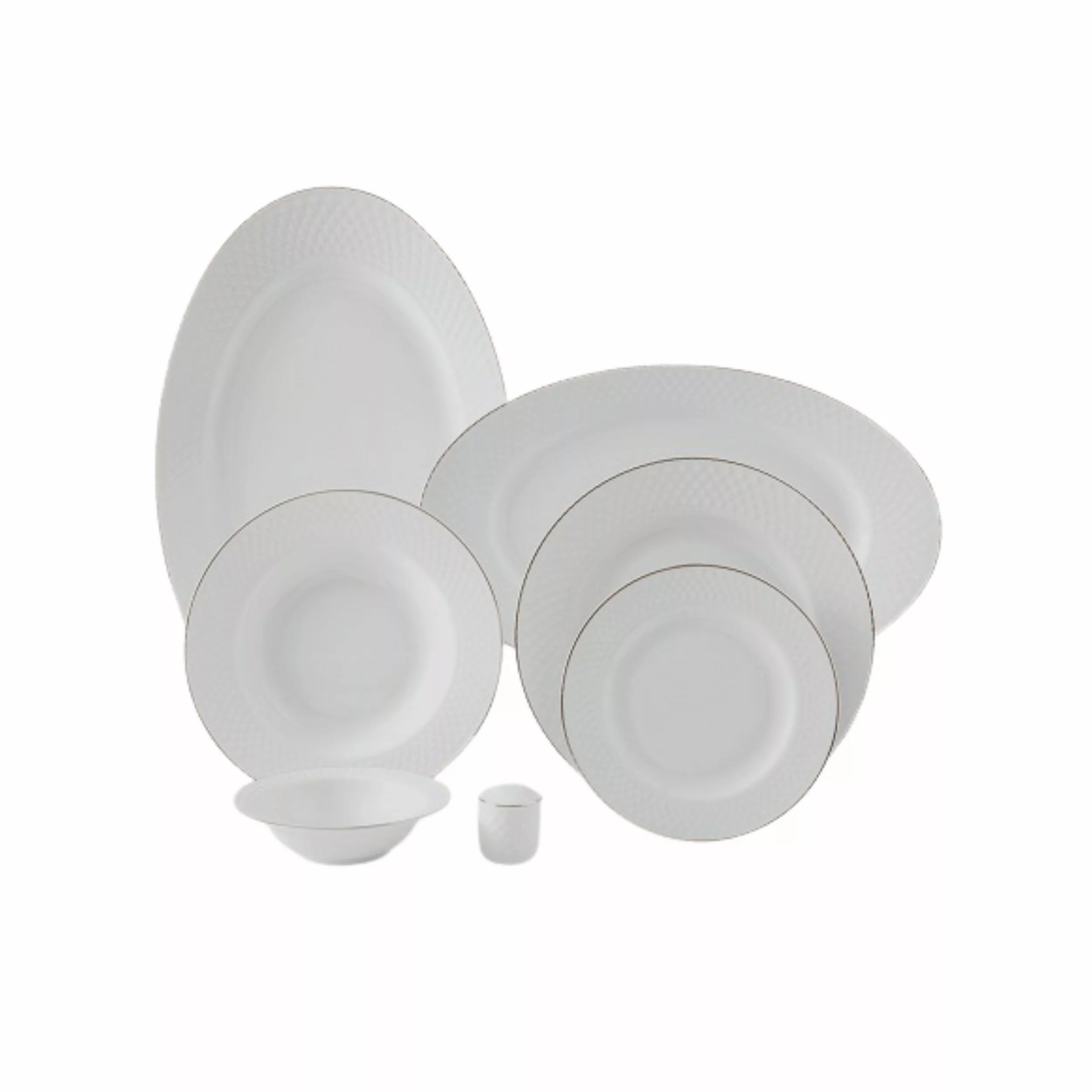 سرویس غذاخوری 28 پارچه 6 نفره چینی زرین ایران مدل رادیانس زرین درجه 3