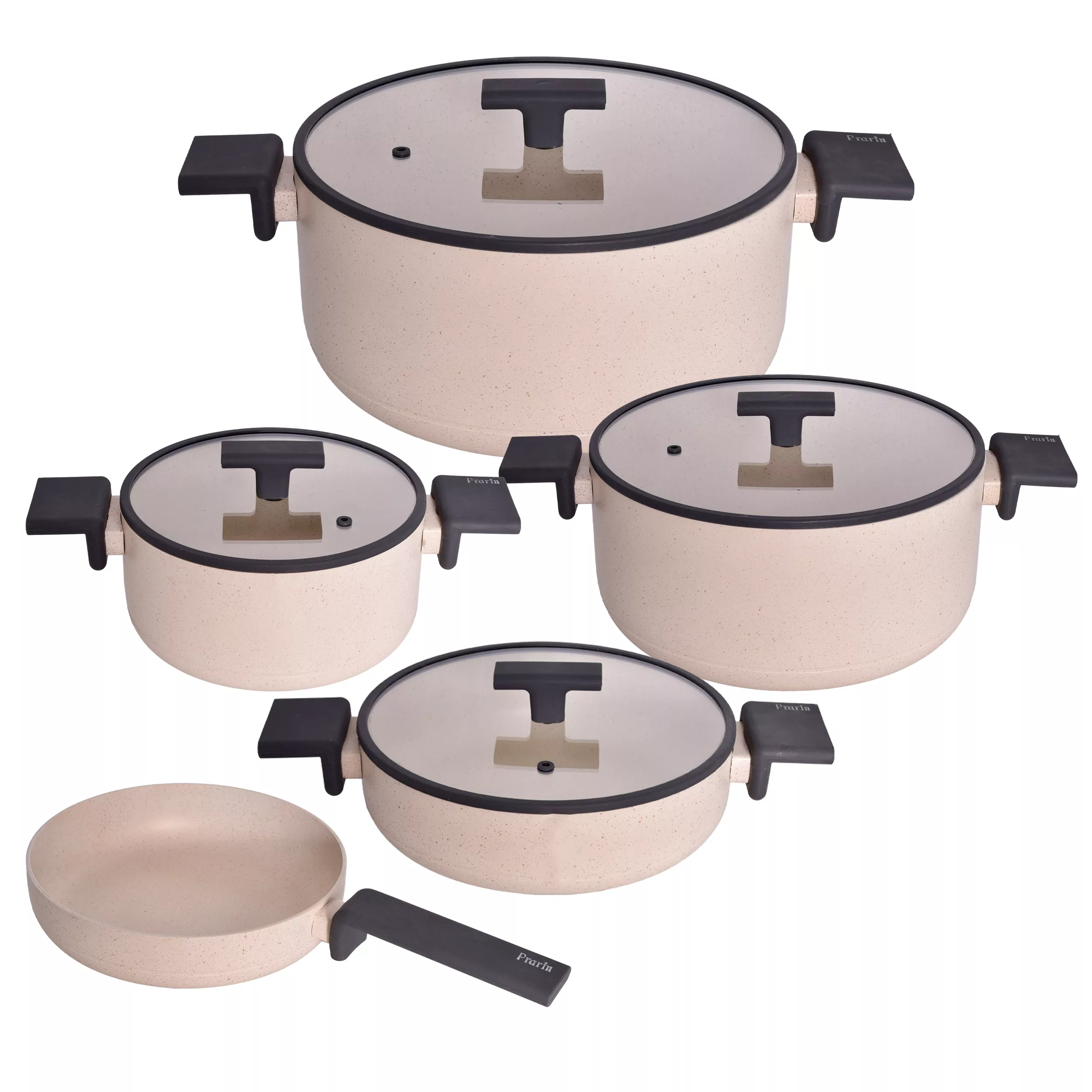 سرویس قابلمه و تابه گرانیتی 9 پارچه پرارین مدل ESTIMA کد 4326