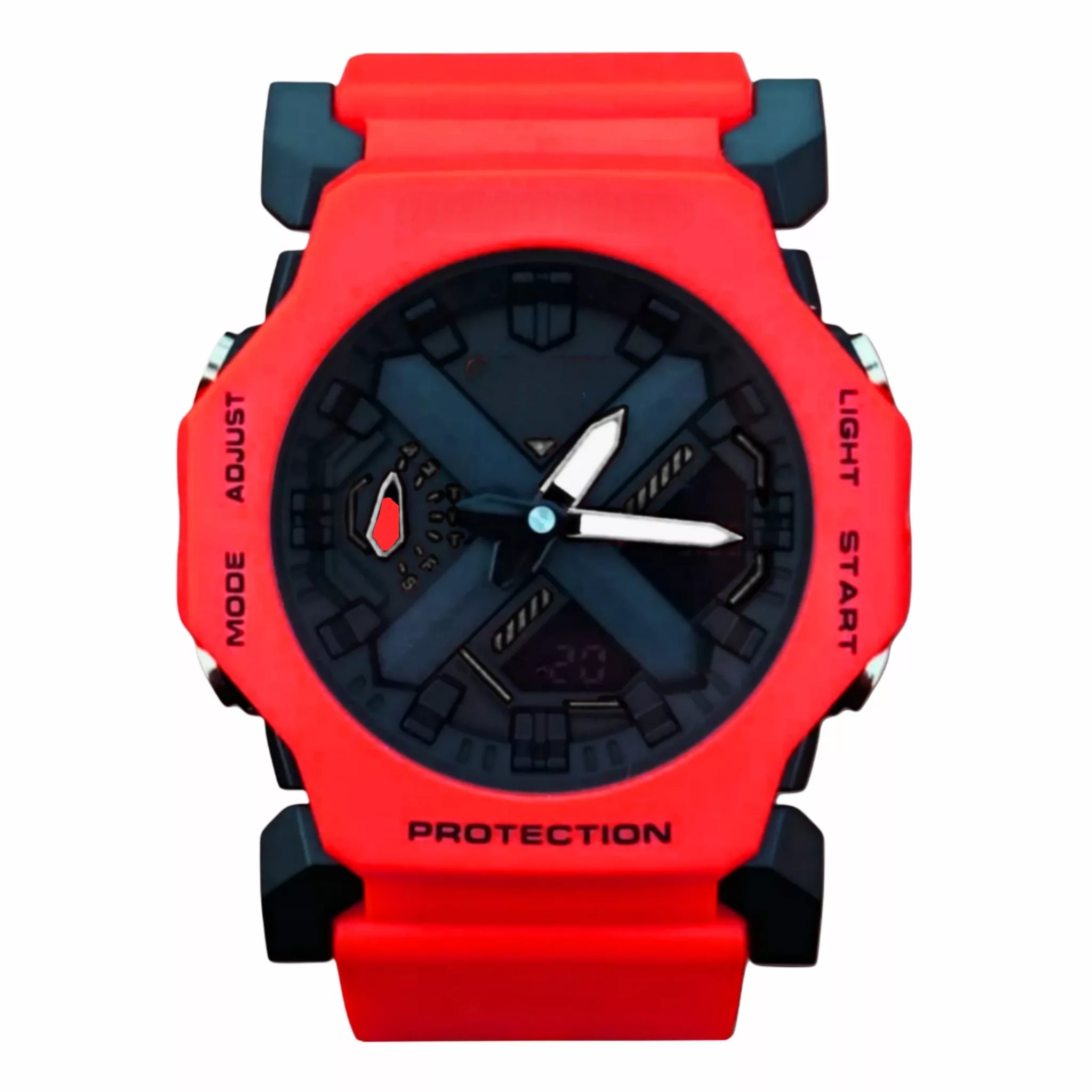 ساعت مچی عقربه‌ای کوارتز مدل دو زمانه کرنوگراف بند پیو کد d