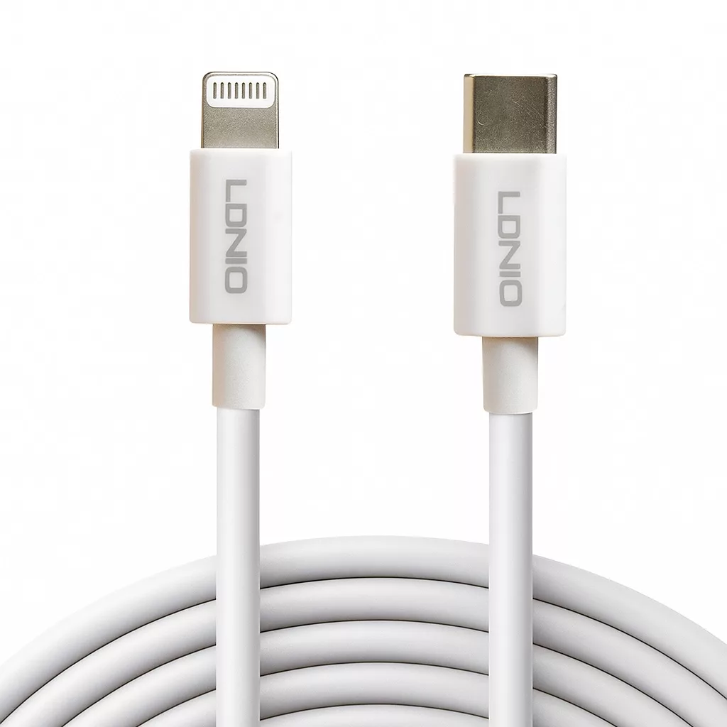 کابل شارژ USB-C به لایتنینگ الدینیو مدل 13pro Max طول 1 متر