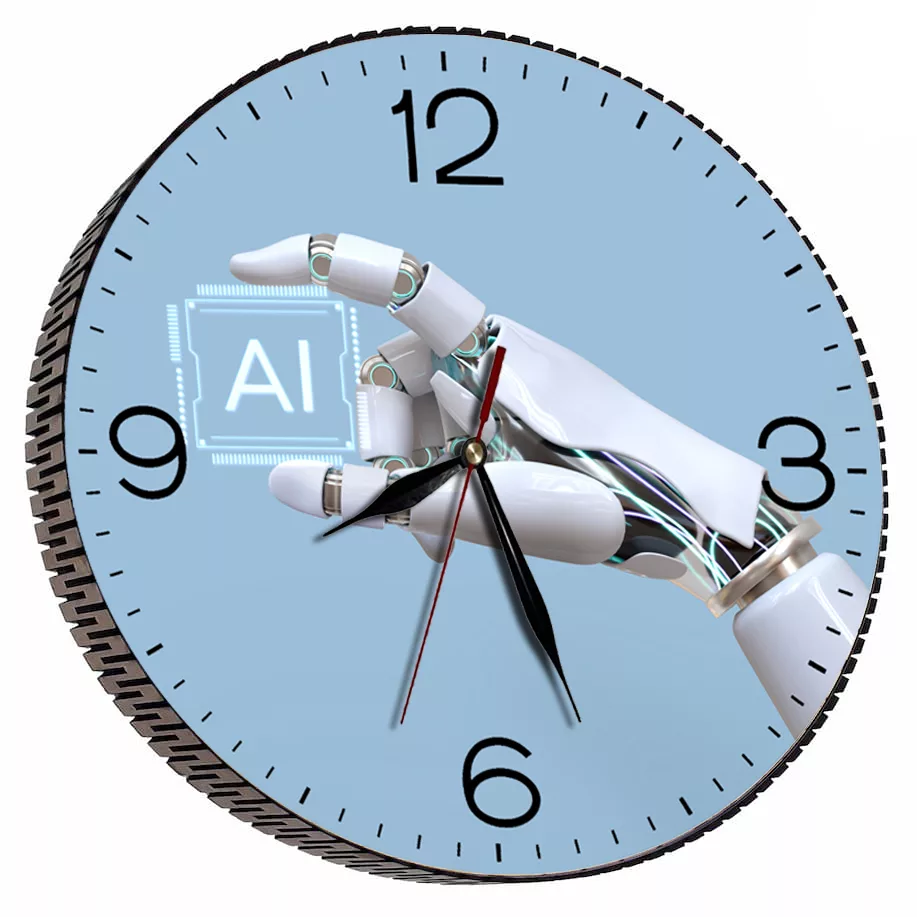 ساعت دیواری مدل هوش مصنوعی