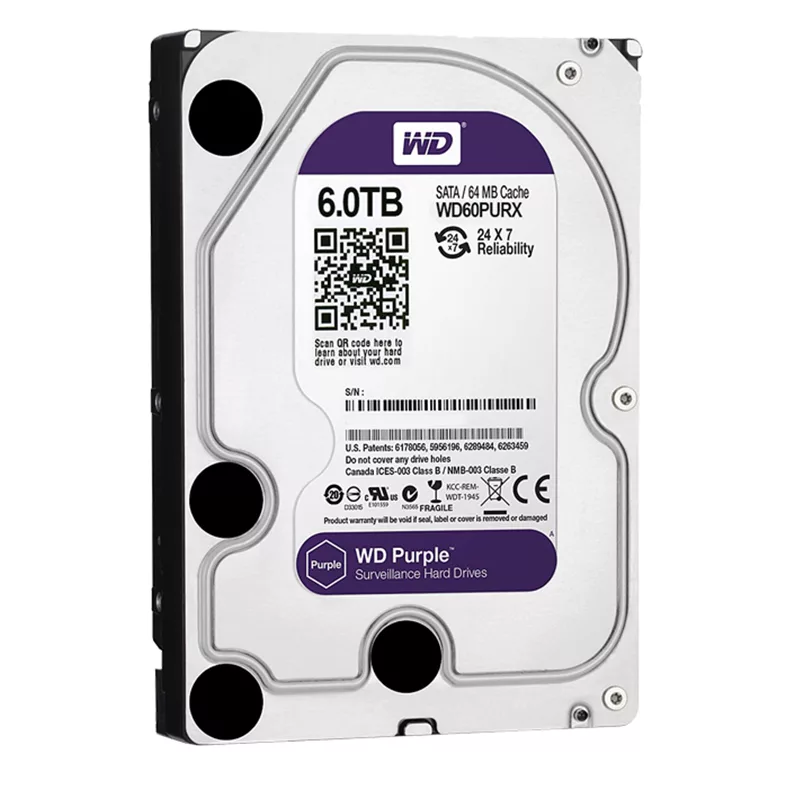هارد دیسک اینترنال وسترن دیجیتال مدل WD Purple ظرفیت 6 ترابایت