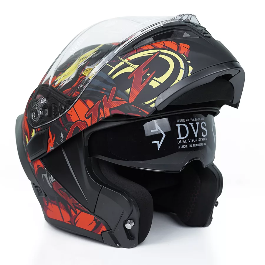 کلاه کاسکت فک متحرک کایک مدل 772 طرح Re/Thunder God